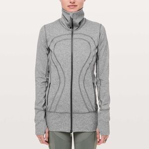 NWOT Lululemon Heathered Slate In Stride Workout Ready Jacket Size 8